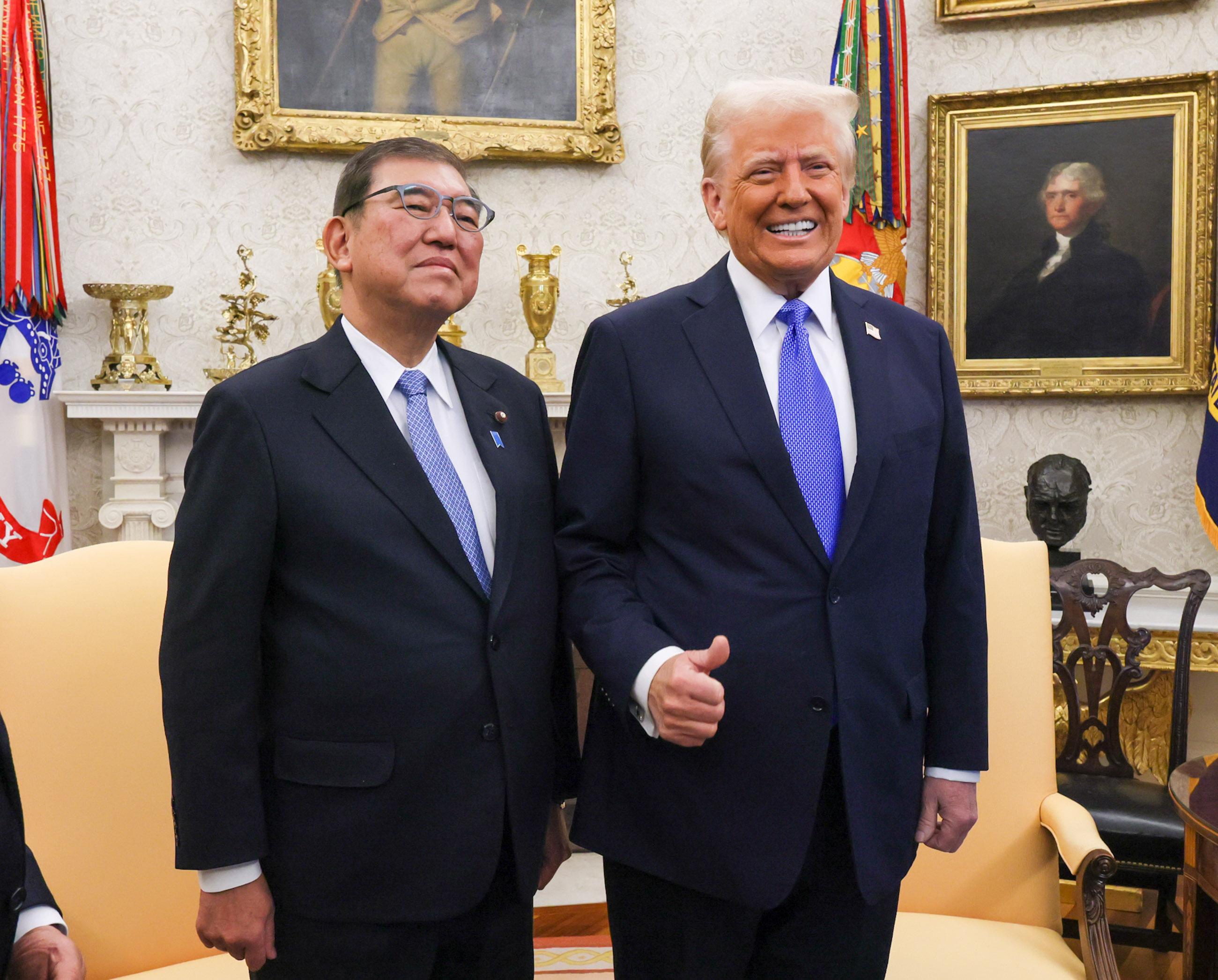 アメリカのトランプ大統領と対談する石破総理